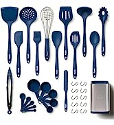 Silicone Kitchen Utensils Set & Holder: Silicone Cooking Utensils Set - Kitchen Essentials for Ne...