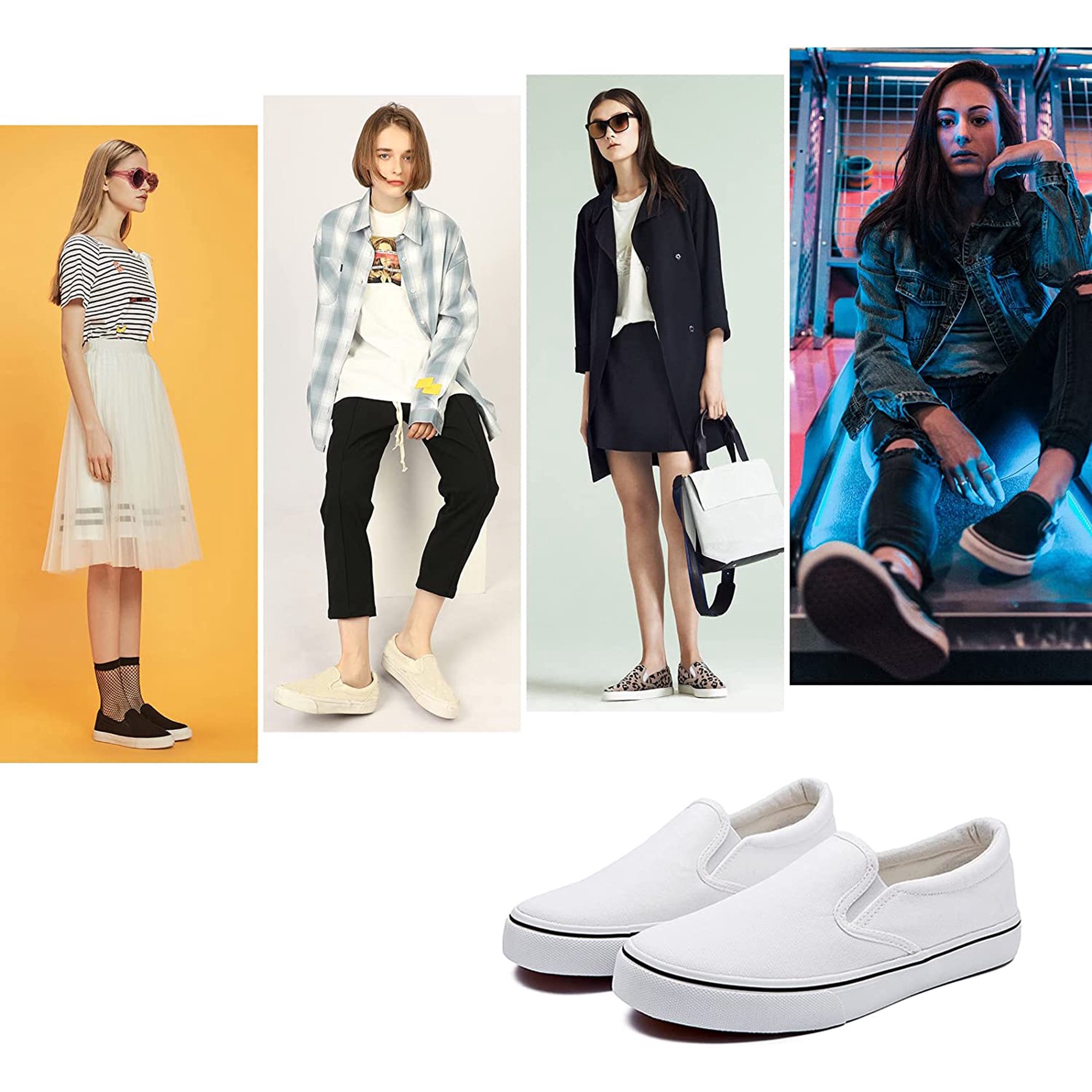 Women's sliding sleeve casual canvas fashion casual shoes