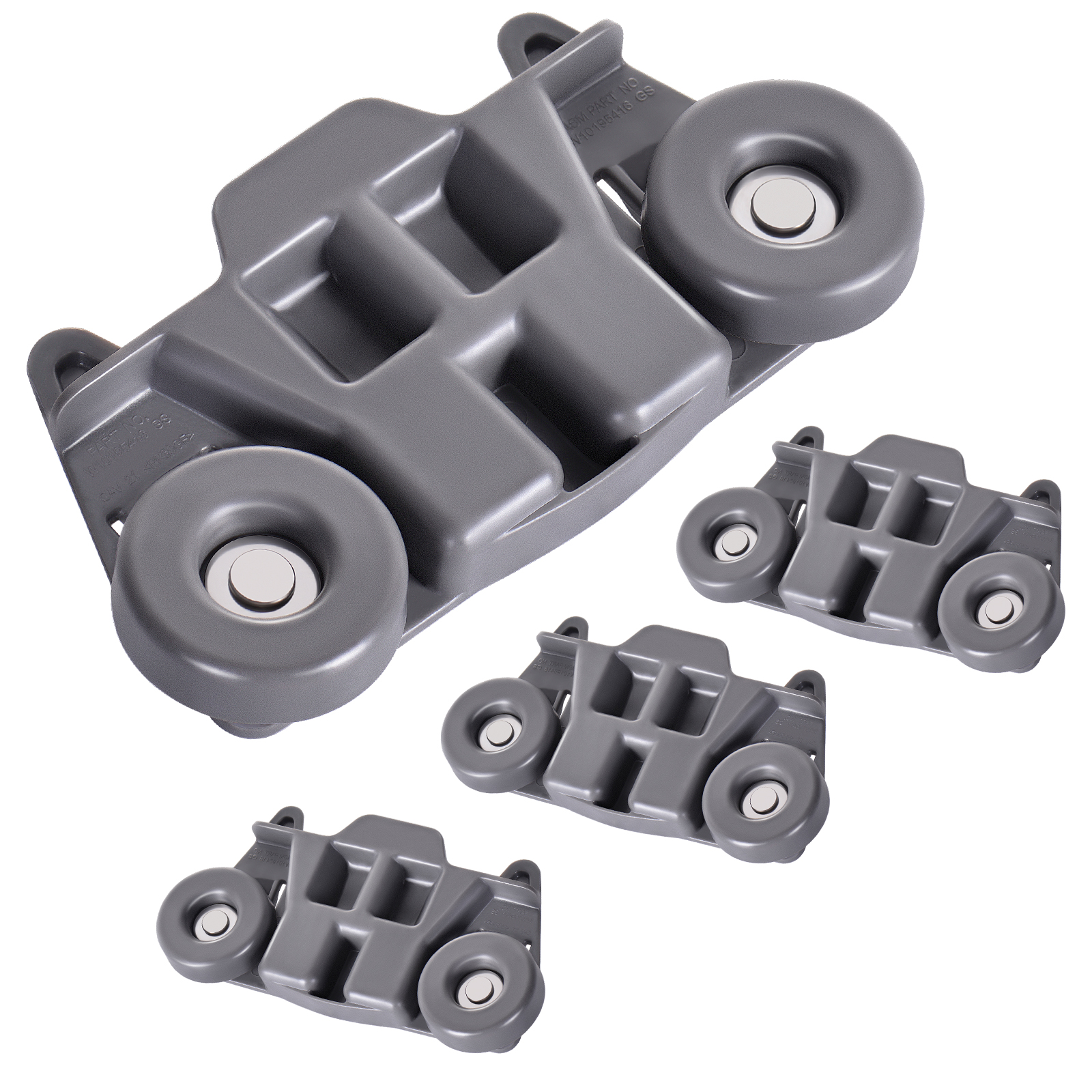 W10195416 NEW UPGRADED Replacement Part for Lower Dishwasher Wheel (4-pack) 