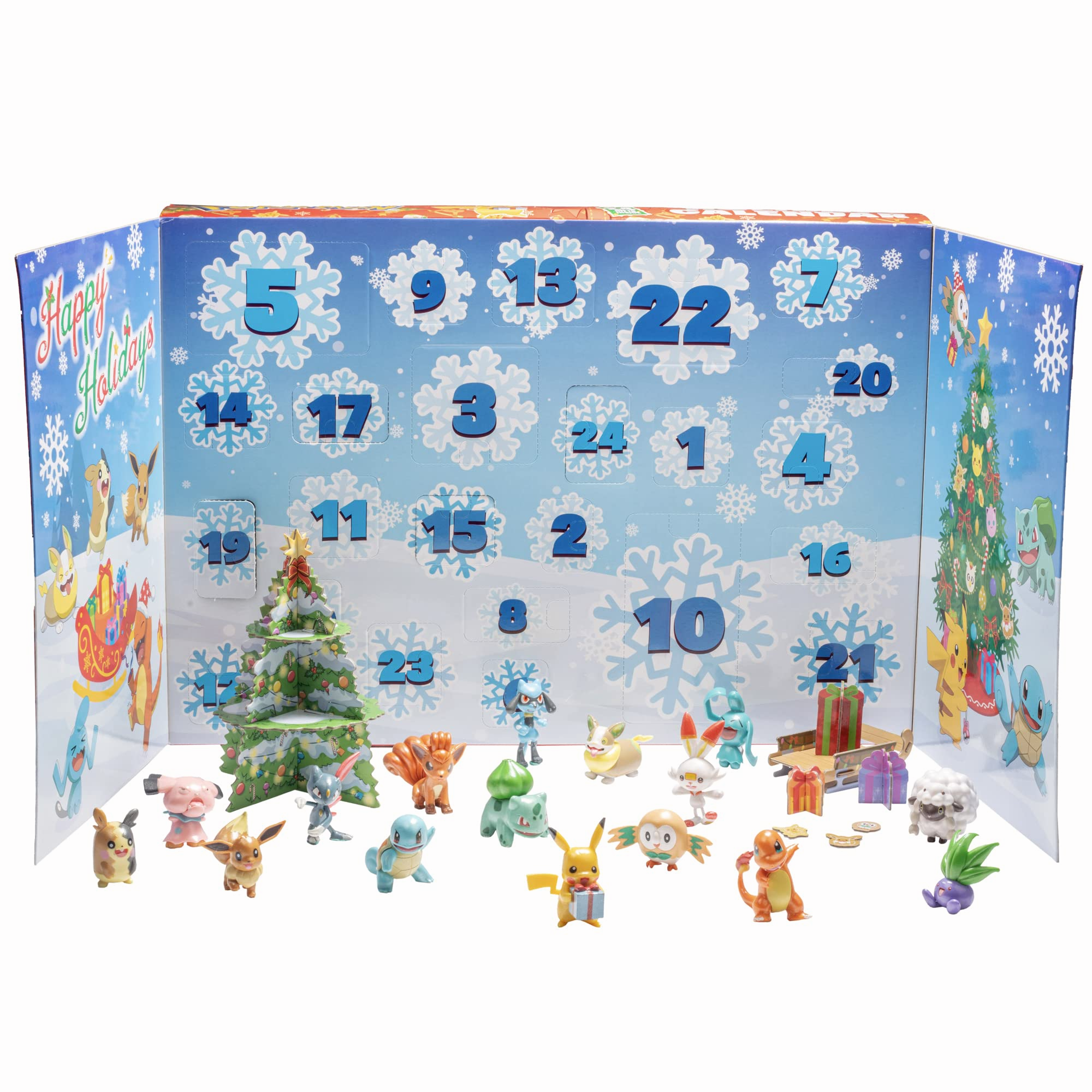  Pokémon Countdown Advent Calendar for Kids, 16 Piece Gift  Playset - Set Includes Special Finish Pikachu, Bulbasaur, Gengar and More -  11 Toy Character Figures & 5 Accessories - 4+ : Jazwares: Home & Kitchen