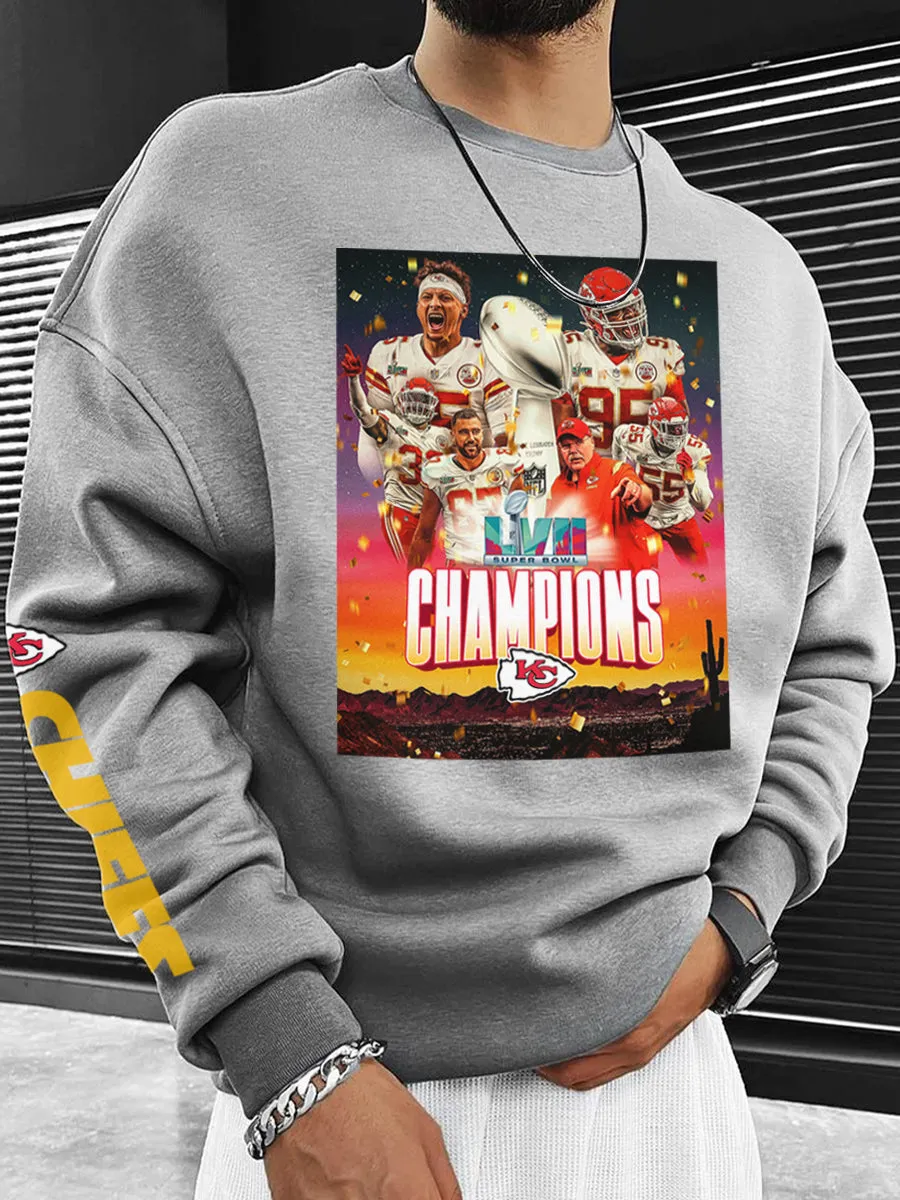 Kansas City Chiefs Super Bowl LVII Champions Unisex Casual Sweatshirt