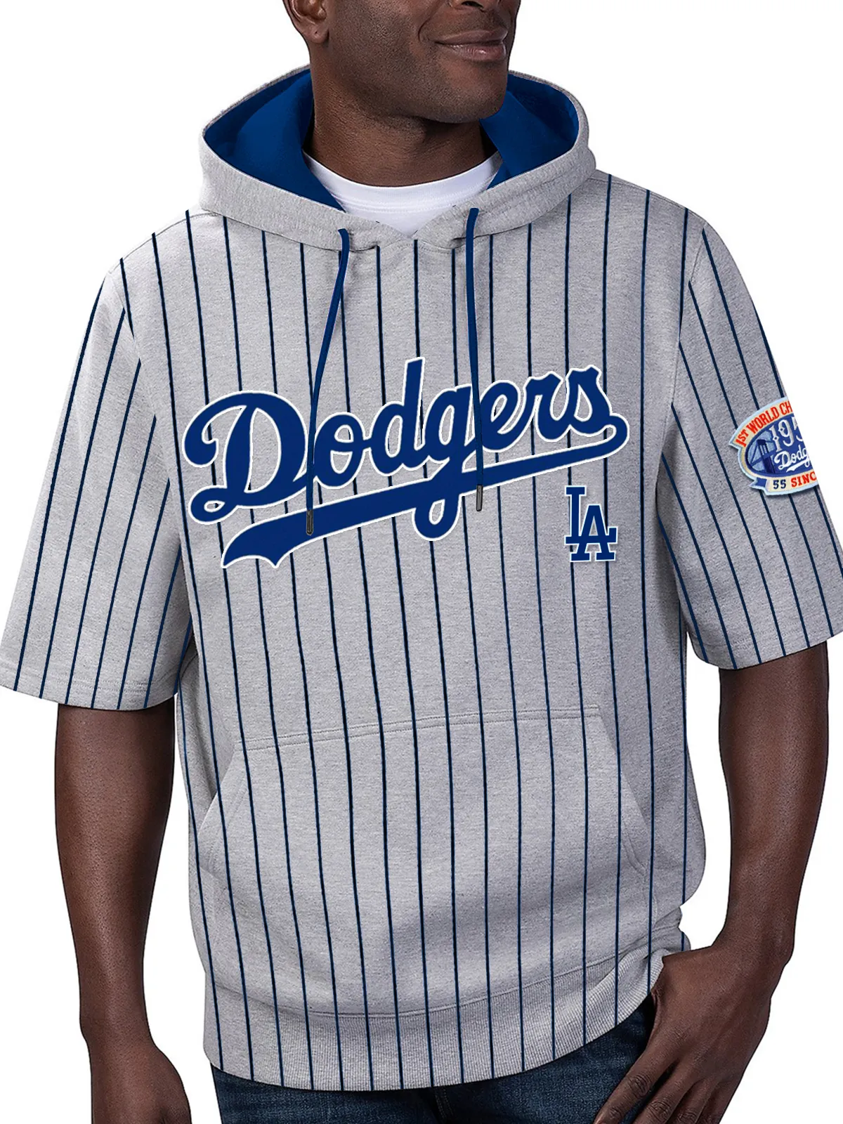 Los Angeles Dodgers MLB Short Sleeve Hooded Sweatshirt