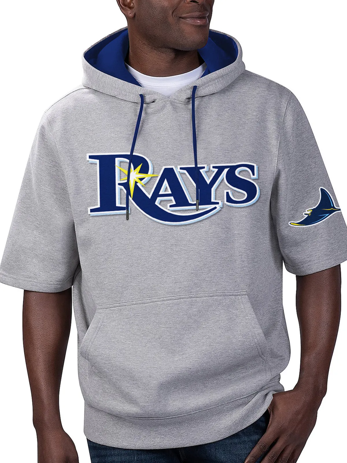 Tampa Bay Rays MLB Short Sleeve Hooded Sweatshirt