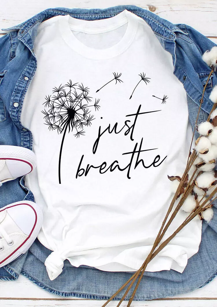 Just Breathe Dandelion T-Shirt 