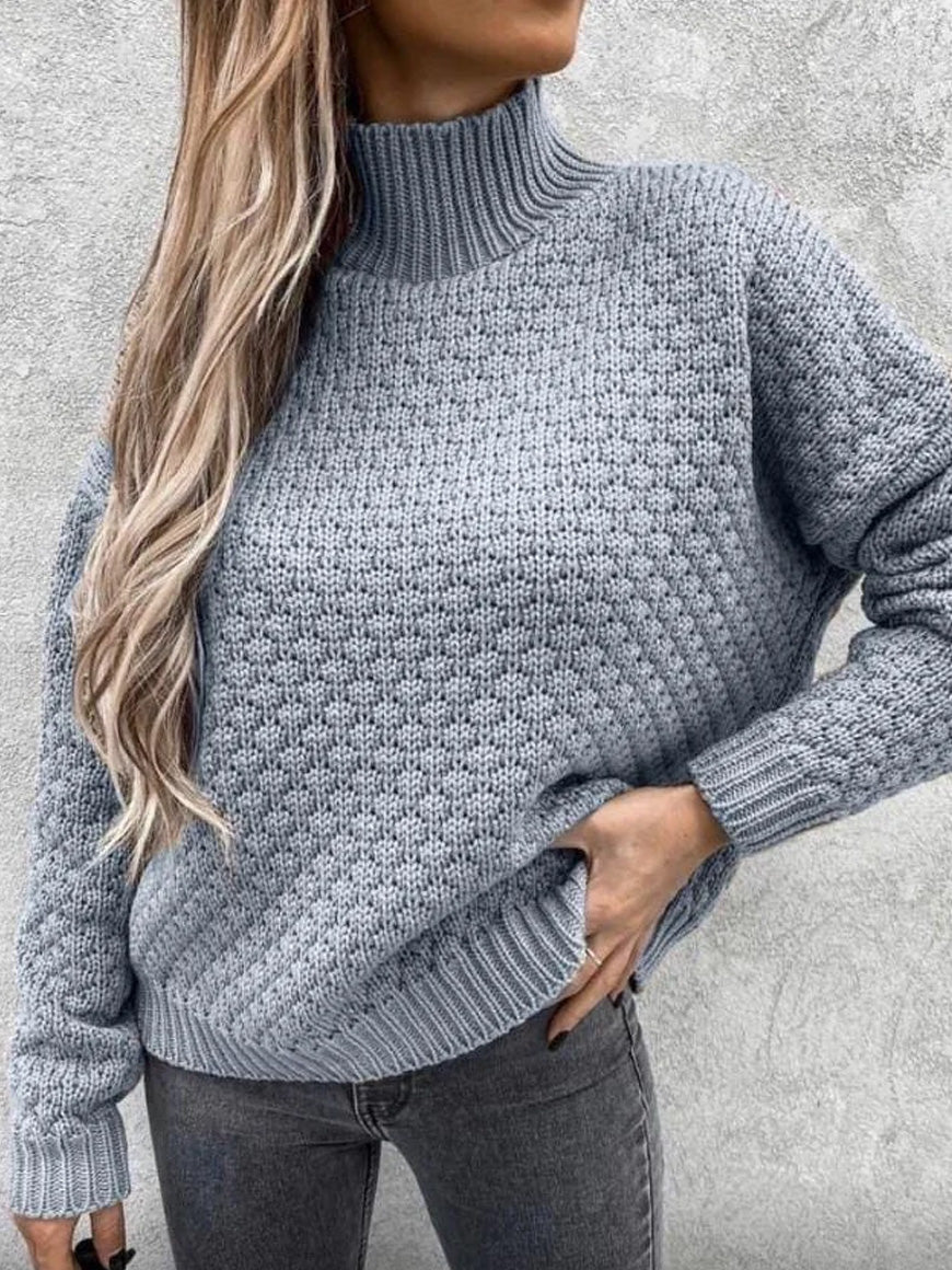 Women's Casual Turtleneck Long Sleeve Sweaters