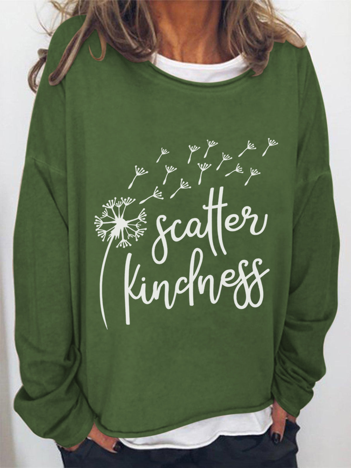 Scatter Kindness Dandelion Crew Neck Shirt