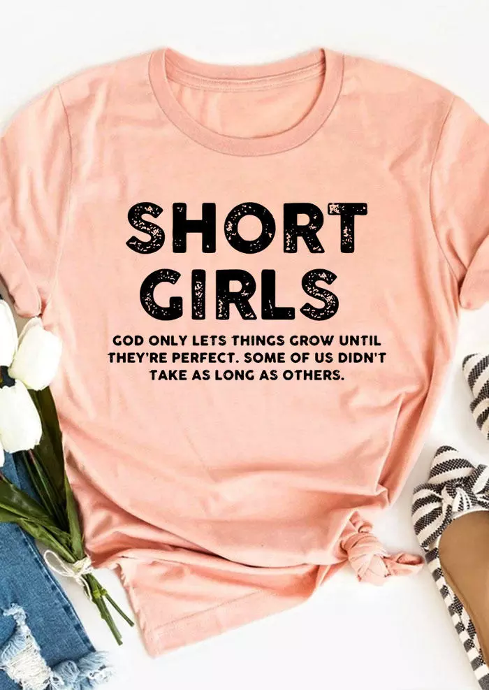 Short Girls O-Neck T-Shirt Tee 