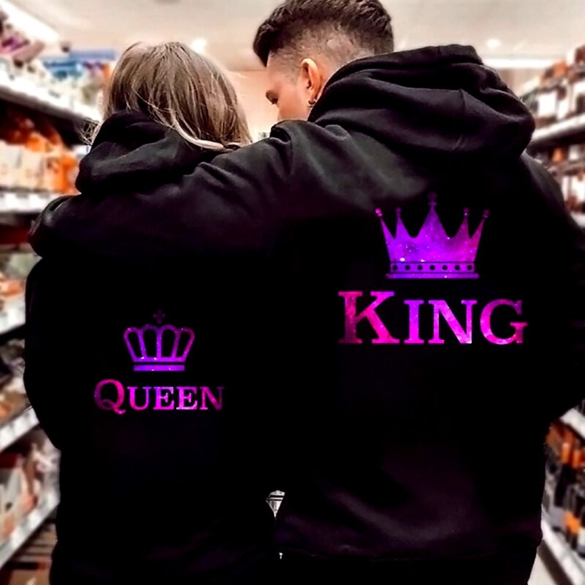 Purple King & Queen Hoodies