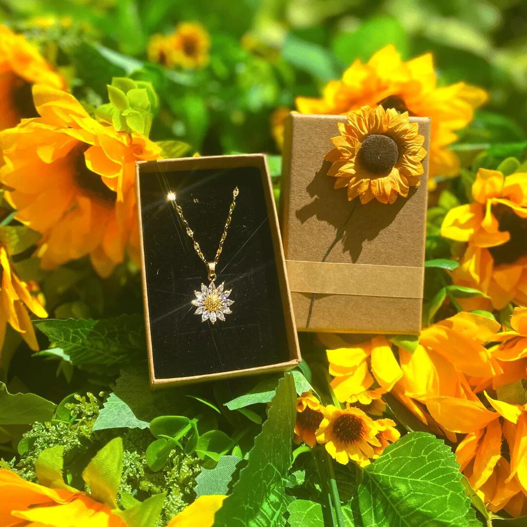 Keep Me In Your Heart - Sunflower Necklace
