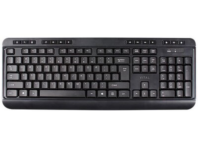 VITAL 2.4GHz Wireless Keyboard - Black
