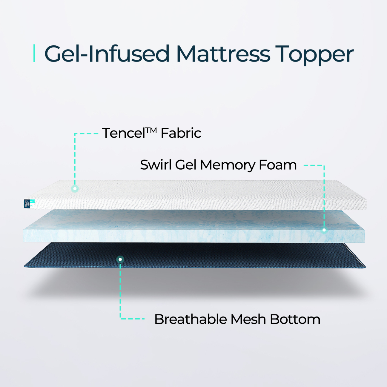 Tencel Mattress Topper Memory Foam 3Inch LINSY LIVING