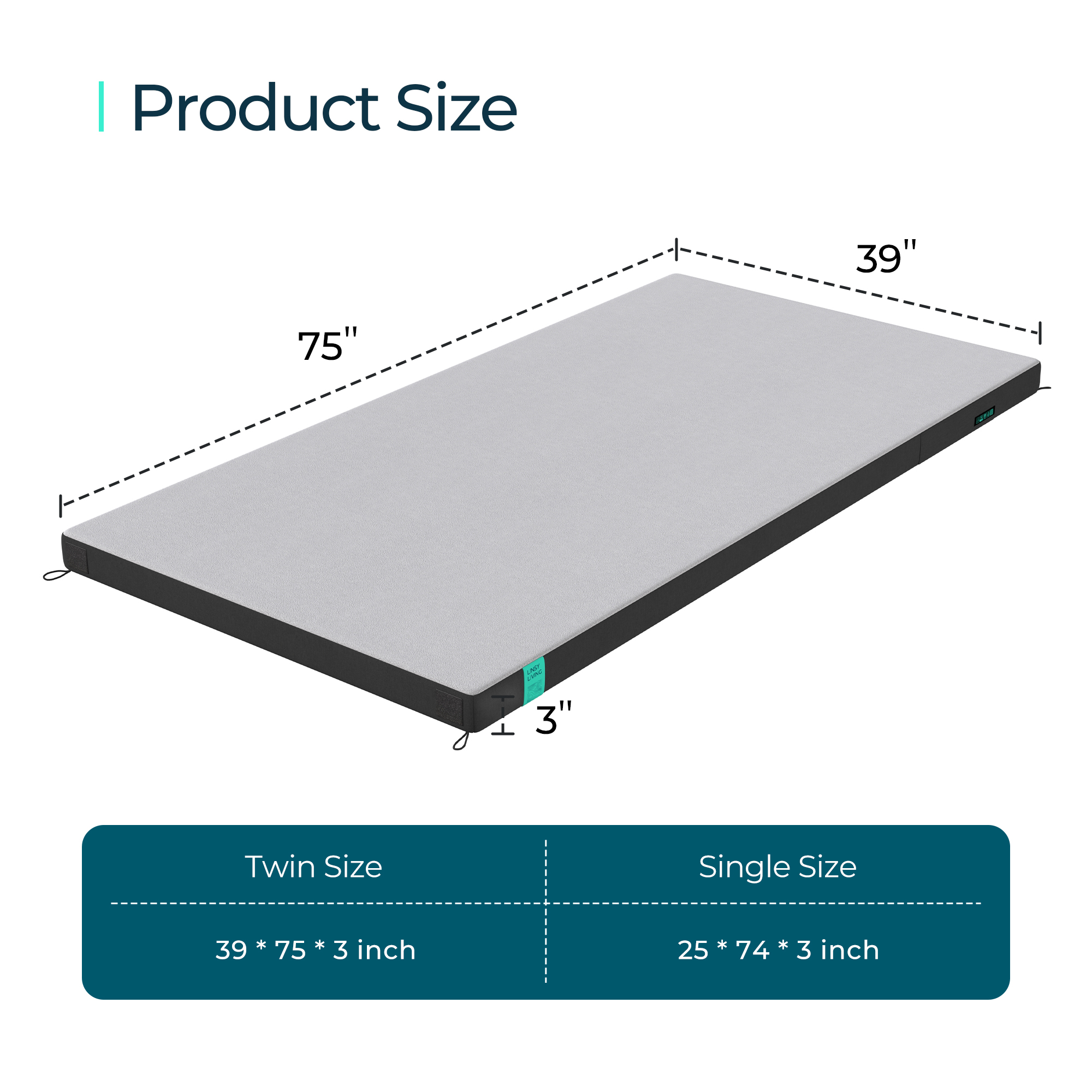 The Linsy Living 3-Inch Mattress Topper Starts at $75 With a Coupon at