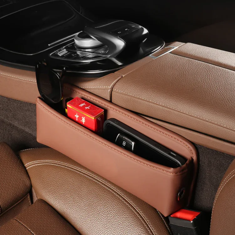 🔥HOT SALE🔥 EXCLUSIVE LOGO LEATHER CAR SEAT STORAGE BOX