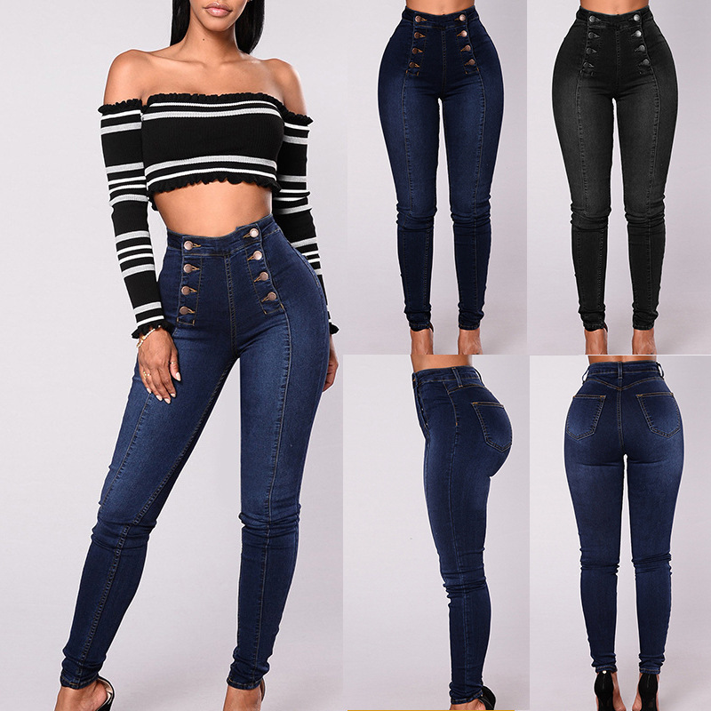 Double Breasted High Waist Skinny Jeans🔥HotSale🔥