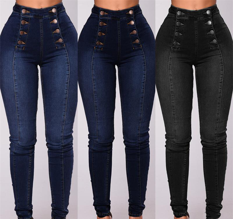 Double Breasted High Waist Skinny Jeans🔥HotSale🔥