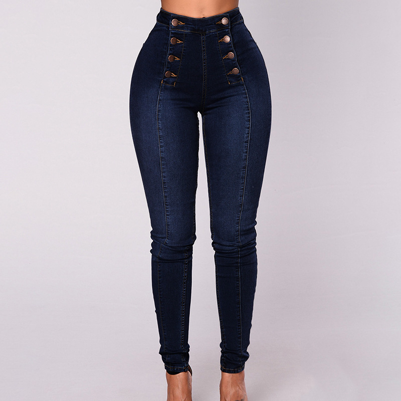 Double Breasted High Waist Skinny Jeans🔥HotSale🔥