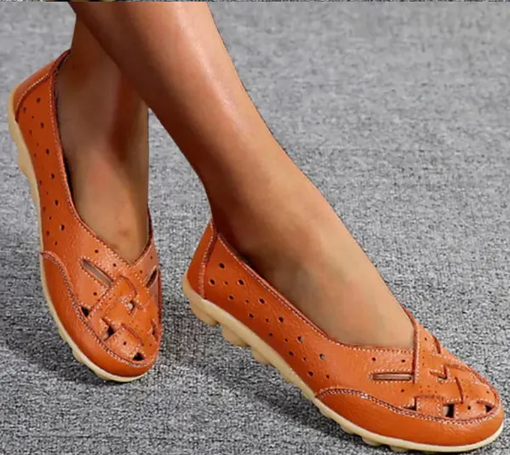 [Limited time 55% off] - 2023 women's leather breathable support flat shoes