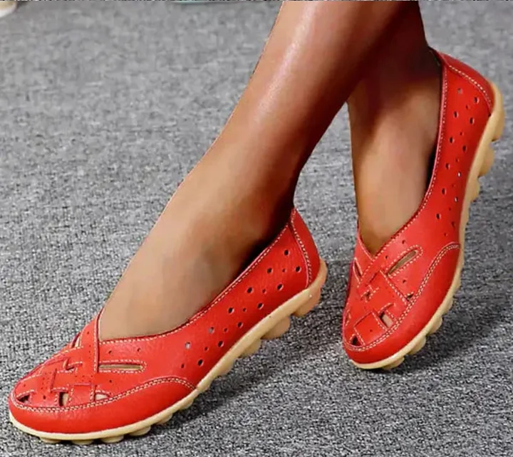 [Limited time 55% off] - 2023 women's leather breathable support flat shoes