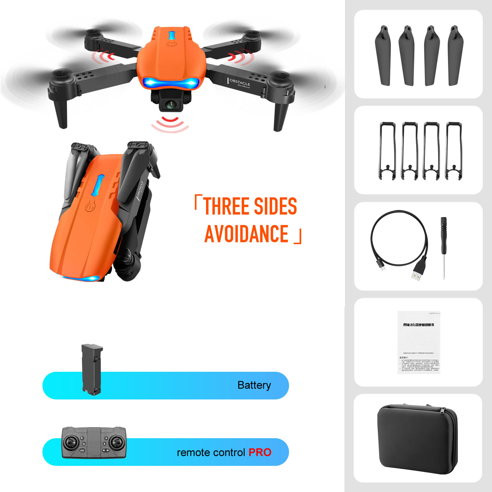 😍Order today and get a spare battery😍-Folding UAV HD 4K Dual Camera Aerial Shooting Remote Control Aircraft