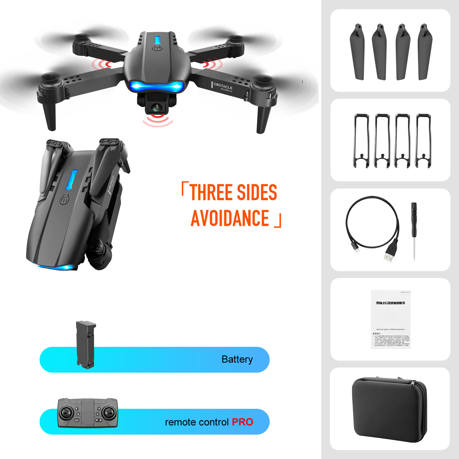 😍Order today and get a spare battery😍-Folding UAV HD 4K Dual Camera Aerial Shooting Remote Control Aircraft