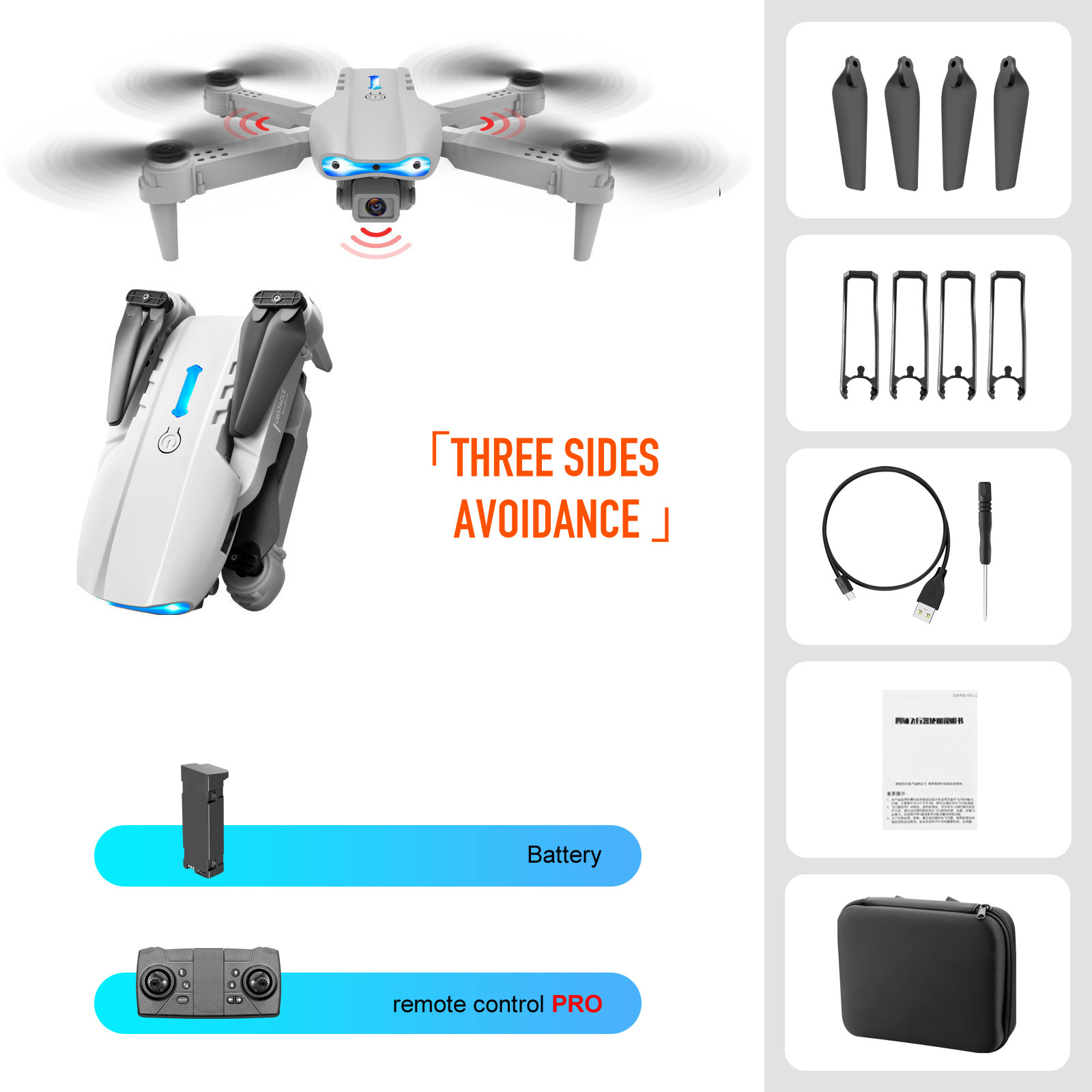 😍Order today and get a spare battery😍-Folding UAV HD 4K Dual Camera Aerial Shooting Remote Control Aircraft