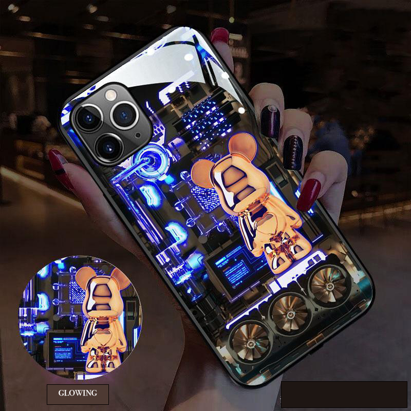 Voice Control Incoming Call Information Button LED Lighting Flashing Night Light For Apple