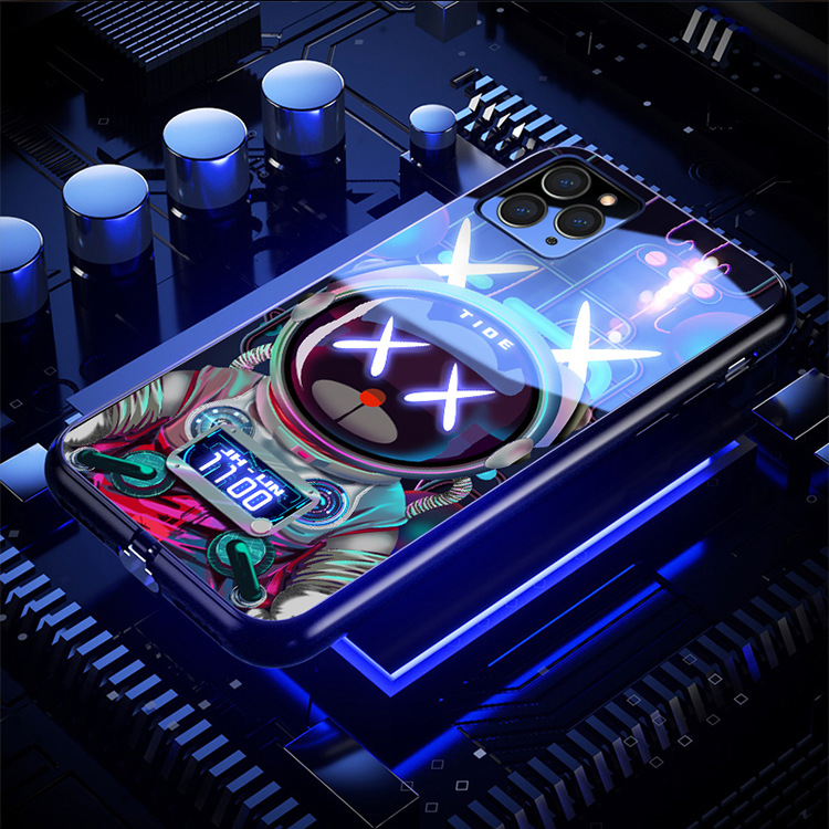 Voice Control Incoming Call Information Button LED Lighting Flashing Night Light For Apple