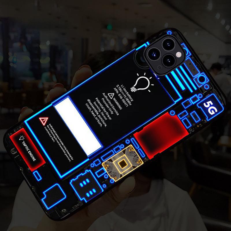 Voice Control Incoming Call Information Button LED Lighting Flashing Night Light For Apple