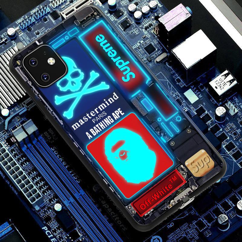 Voice Control Incoming Call Information Button LED Lighting Flashing Night Light For Apple