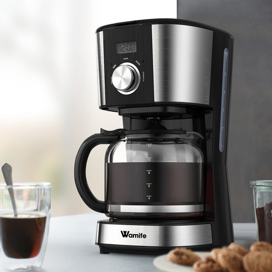 Wamife Coffee Machine with Milk Frother