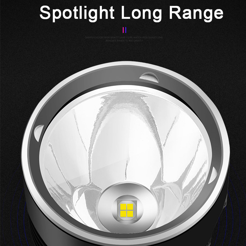 LED Flashlight High Lumens XLM-P70 Most Powerful USB No Battery Rechargeable Waterproof Ultra Bright Lantern Camping Hand Lamp