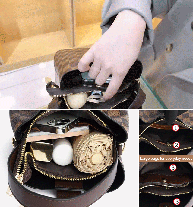 Women’s fashion classic printed commuting handbag