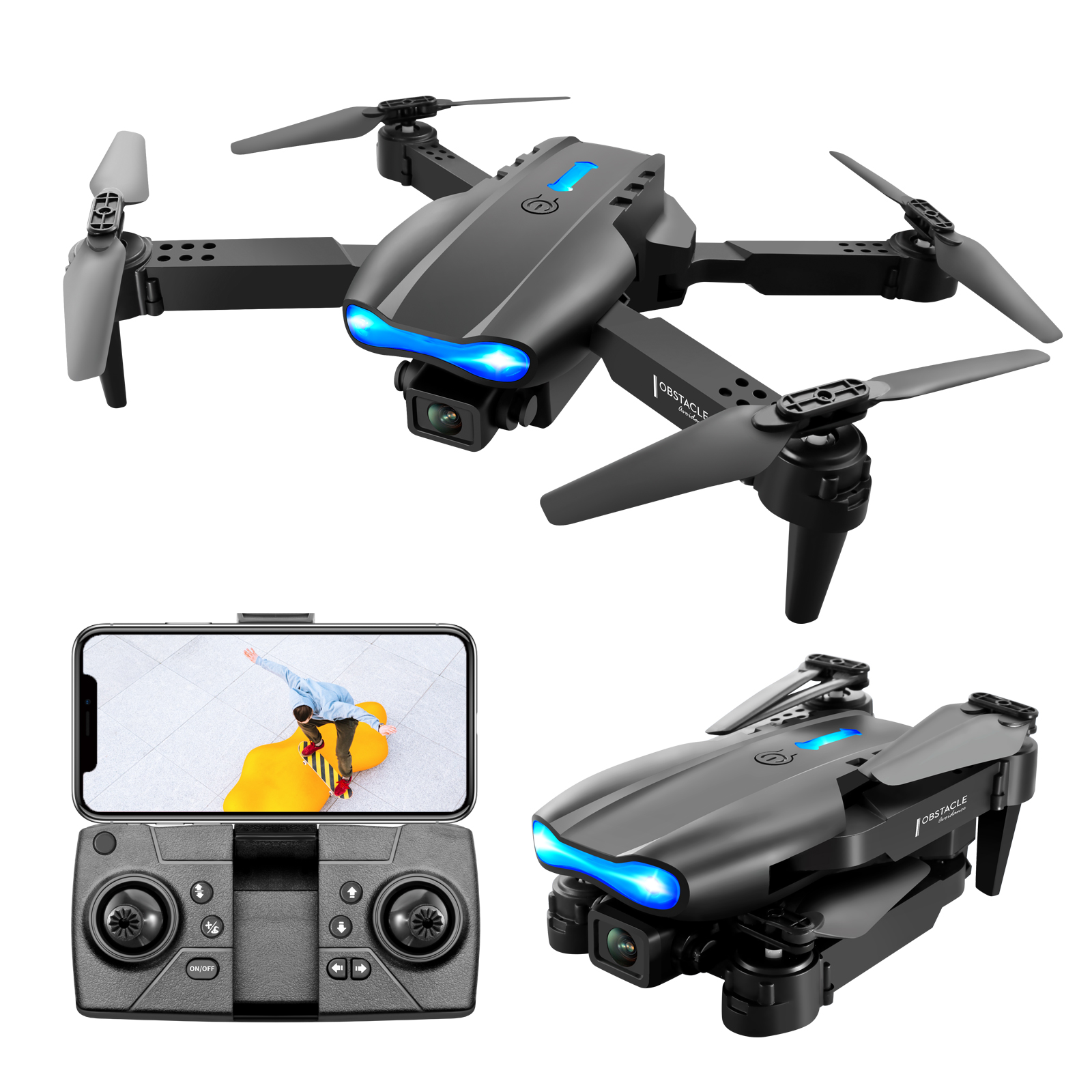 😍Order today and get a spare battery😍-Folding UAV HD 4K Dual Camera Aerial Shooting Remote Control Aircraft