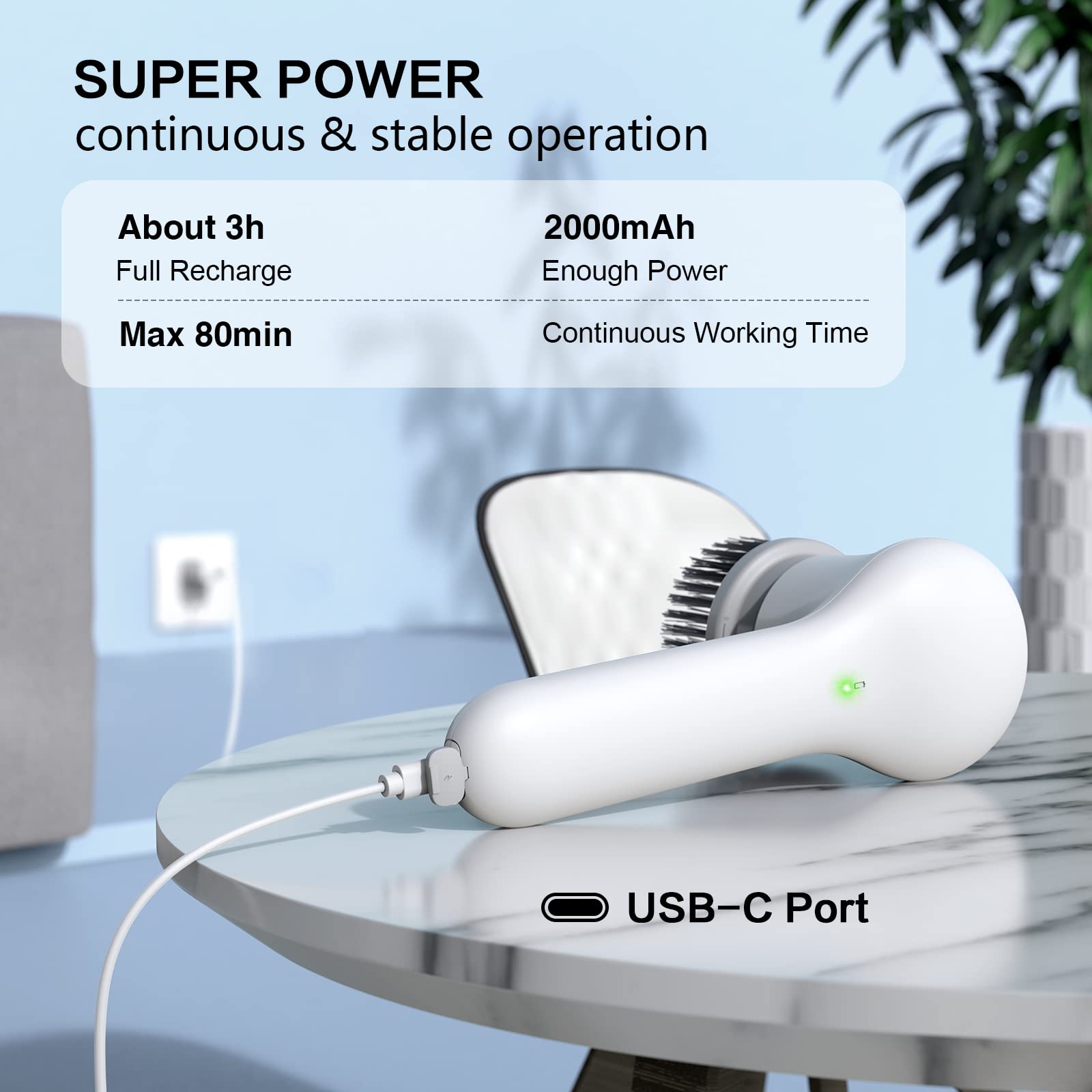 Electric Spin Scrubber - Cordless Power Scrubber Cleaning Brush