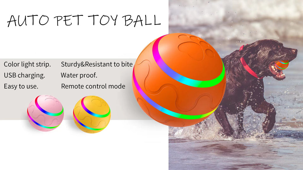 Smart Flash Rotating Jumping Rolling Pet Toy Ball