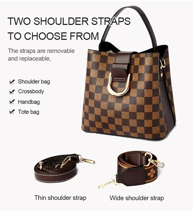 Women’s fashion classic printed commuting handbag