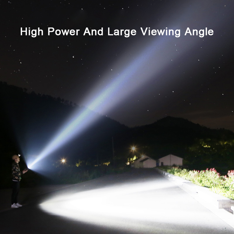 LED Flashlight High Lumens XLM-P70 Most Powerful USB No Battery Rechargeable Waterproof Ultra Bright Lantern Camping Hand Lamp