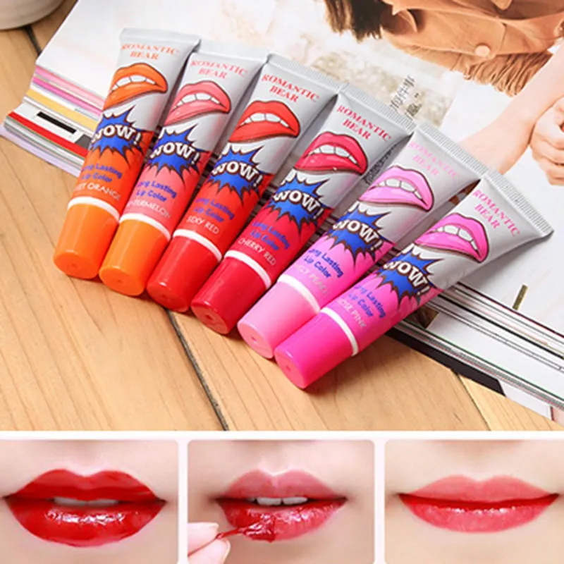 Romantic Bear Lip Stain Waterproof Long Lasting Lip Gloss Matte Liquid Lipstick Lips Gloss Color Peel Off Mask Lip Tint2990732