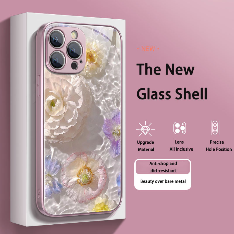 Metal Glass All Inclusive Case Cover For iPhone
