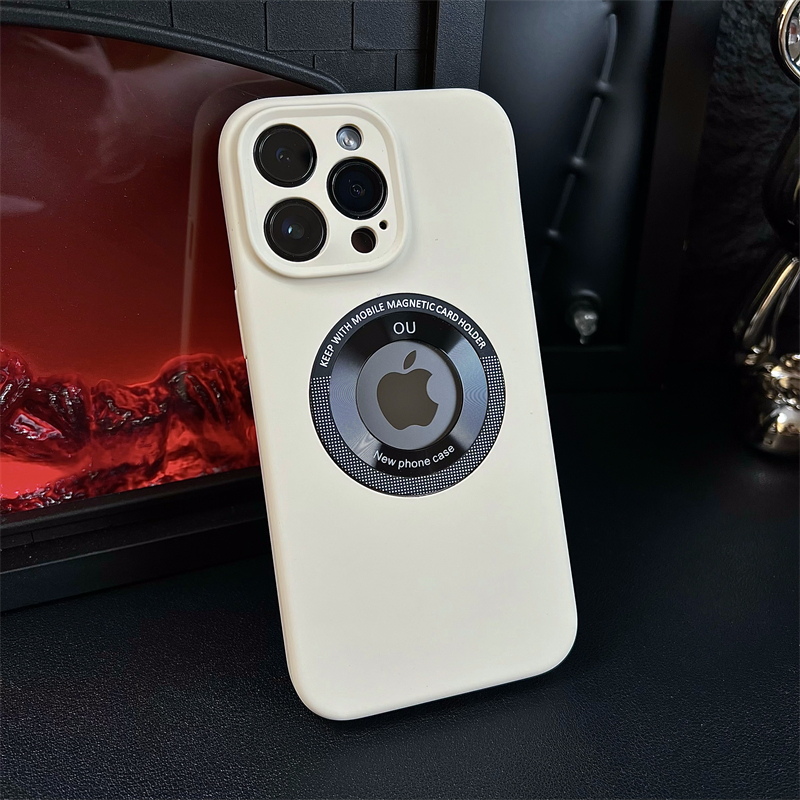 Liquid Silicone Case Magnetic Enhancement Ring for iPhone
