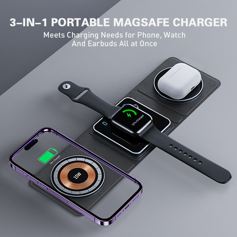 Three-in-one Charger For Apple Mobile Phone Earphone Watch