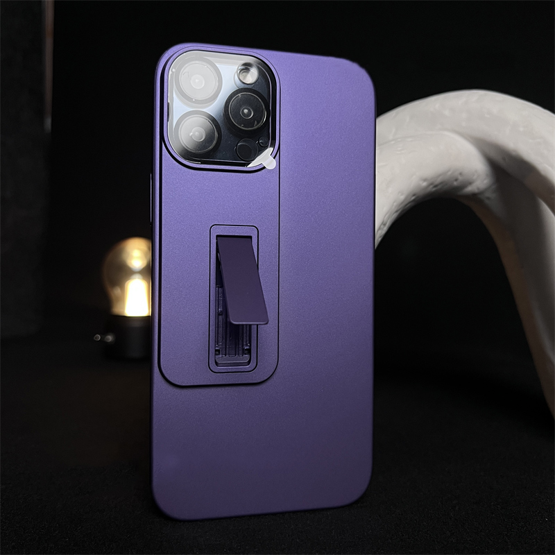 Frosted Invisible Adjustable Bracket Case Cover For iPhone
