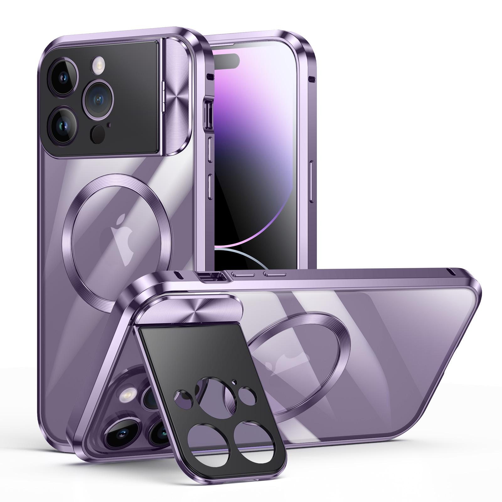 Magnetic Attraction Goggles Bracket Magneto Lock Case Cover For iPhone