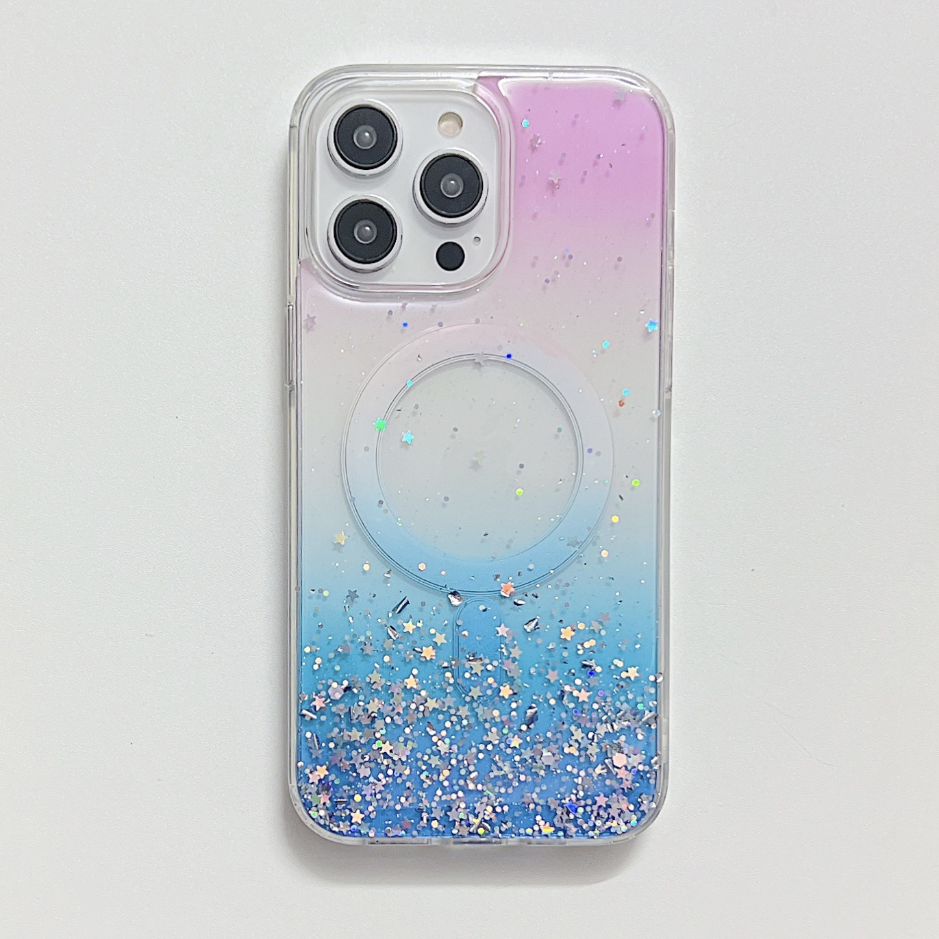 Magnetic Gradient Glitter Powder Case Cover For iPhone