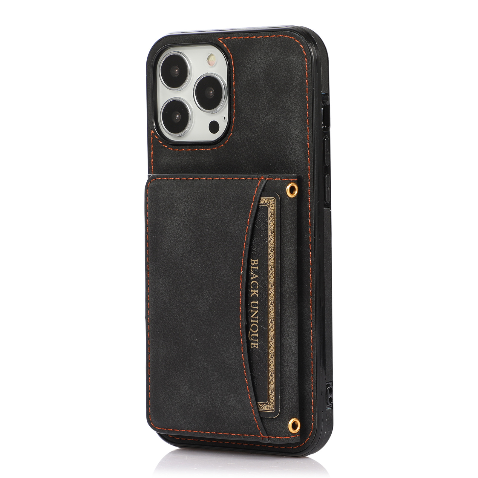 Leather Card Holder Flip Cover Case Cover For iPhone