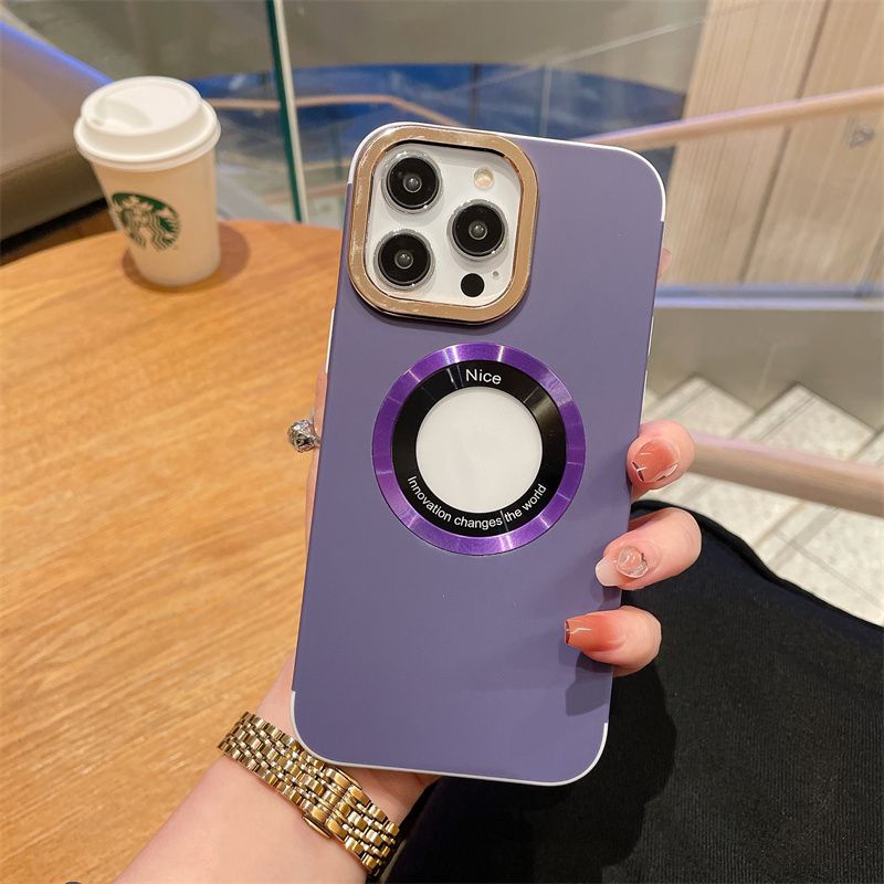 Magnetic Attraction CD Pattern Matte Case Cover For iPhone