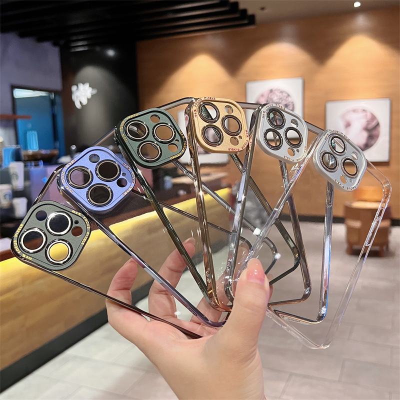 Transparent Metal Goggles Case Cover For iPhone