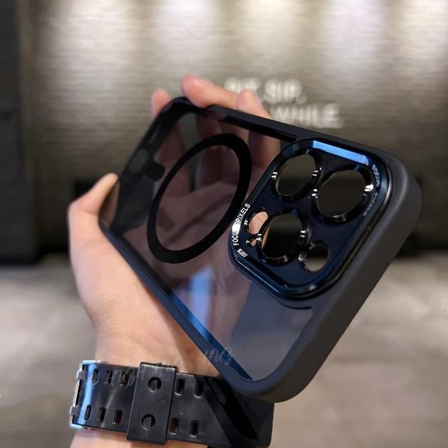 Transparent Magnetic Attraction Case Cover For iPhone
