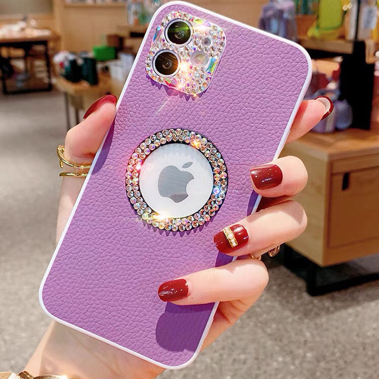 Leather Diamond Case Cover For iPhone