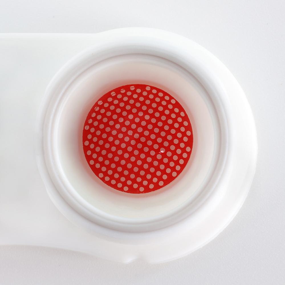 Red Mesh Cosplay Contacts in the case